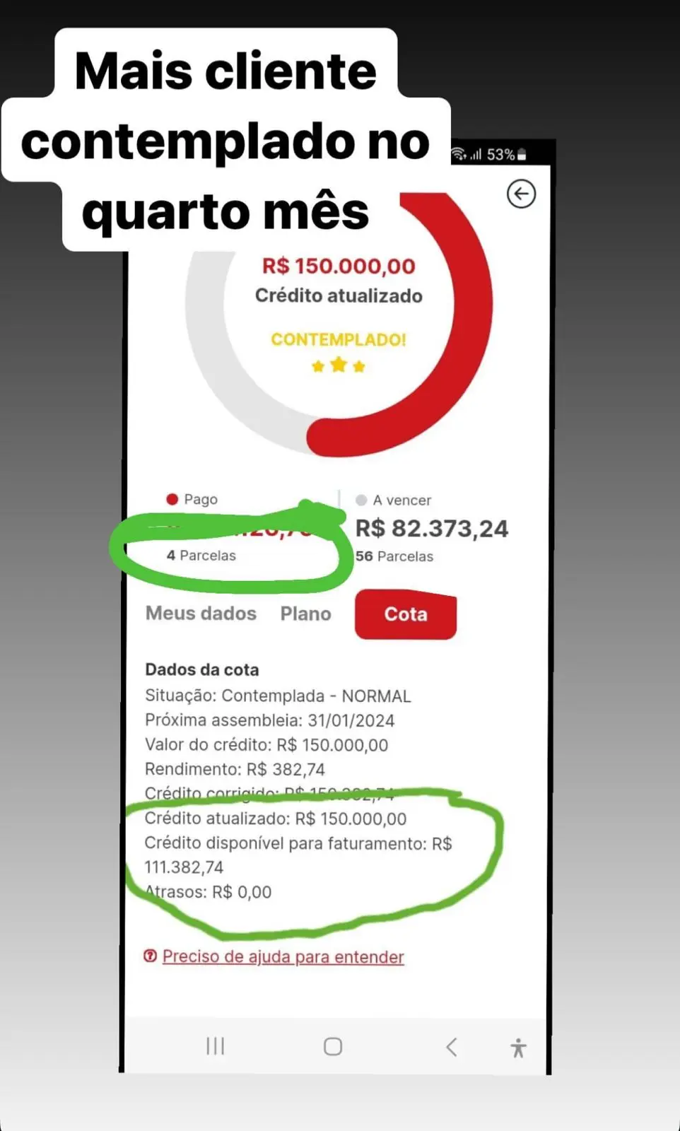 Casa conquistada pelo cliente